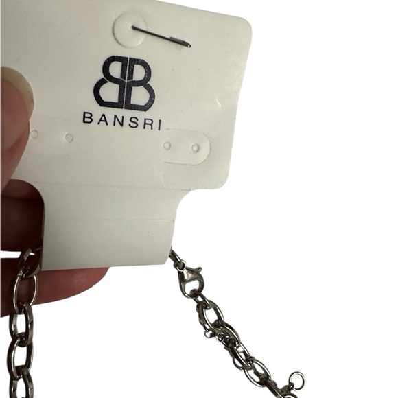 NWT Bansri Turquoise Chunky Statement Necklace in Silver tone NEW - Picture 6 of 14